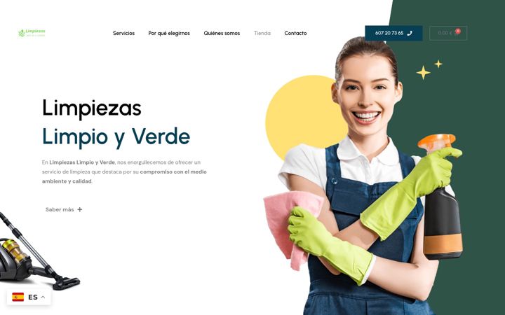 Screenshot of limpiezaslimpioyverde.com