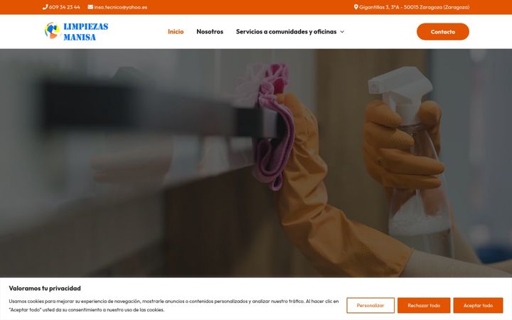 Screenshot of limpiezasmanisa.com