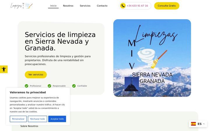Screenshot of limpiezasmiv.com