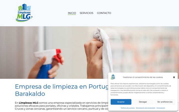 Screenshot of limpiezasmlg.com