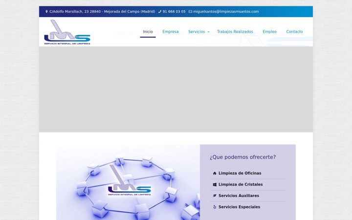 Screenshot of limpiezasmsantos.com