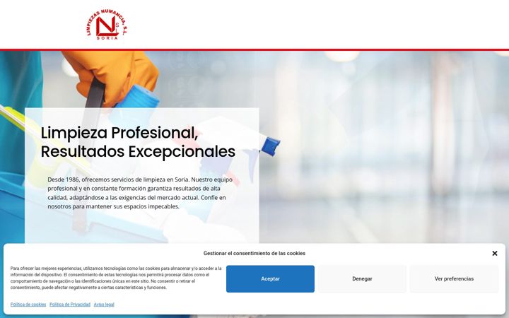 Screenshot of limpiezasnumancia.com