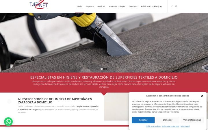 Screenshot of limpiezasofazaragoza.com