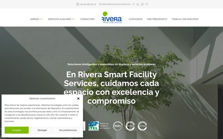 Screenshot of limpiezasrivera.com