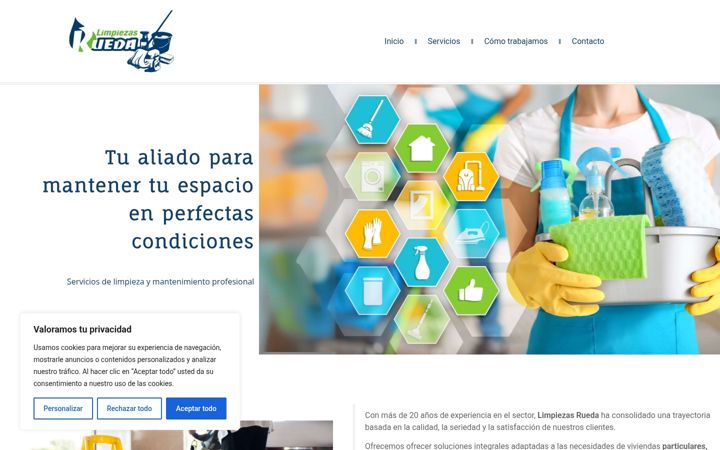 Screenshot of limpiezasrueda.com
