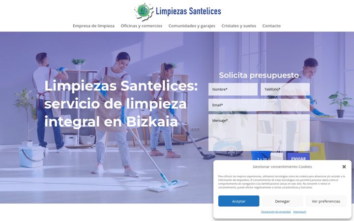 Screenshot of limpiezassantelices.com