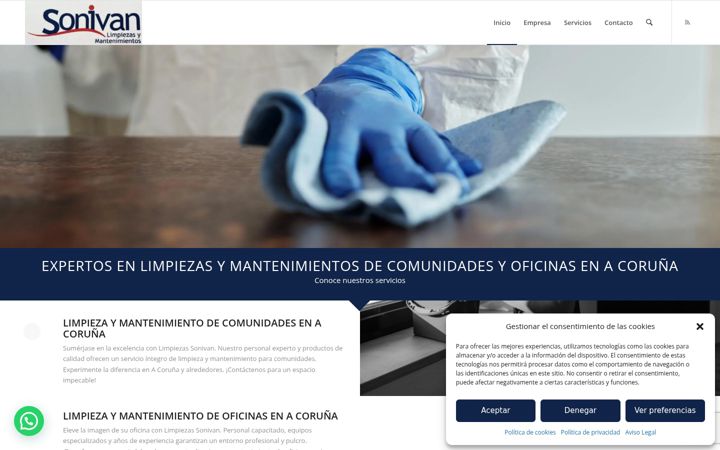 Screenshot of limpiezassonivan.com