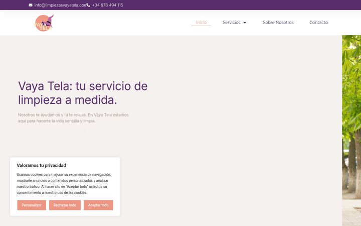 Screenshot of limpiezasvayatela.com