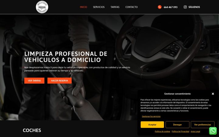 Screenshot of limpiezasviclean.com