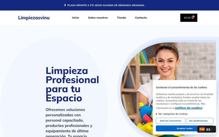 Screenshot of limpiezasvinu.com