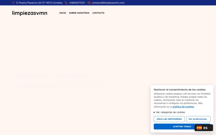 Screenshot of limpiezasvmn.com