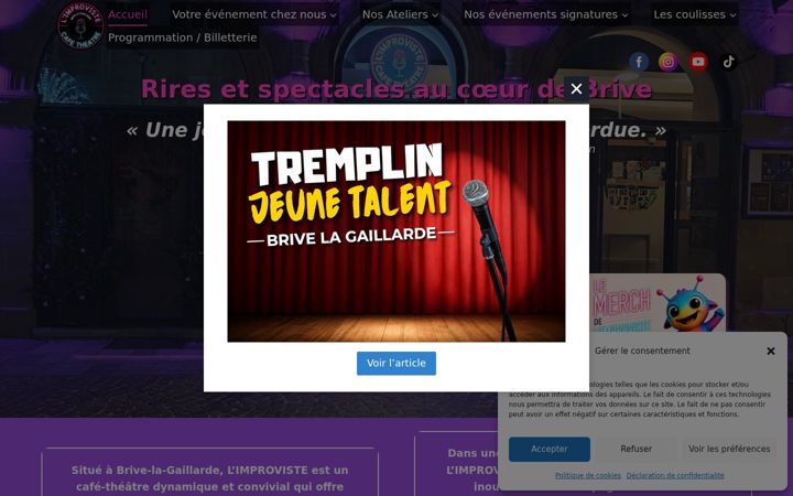 Screenshot of limproviste-brive.fr