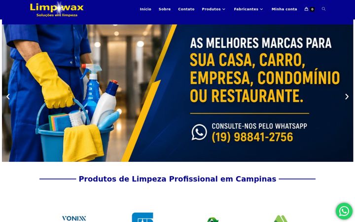Screenshot of limpwax.com.br