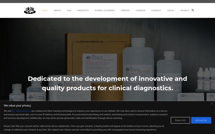 Screenshot of lin-zhi.com