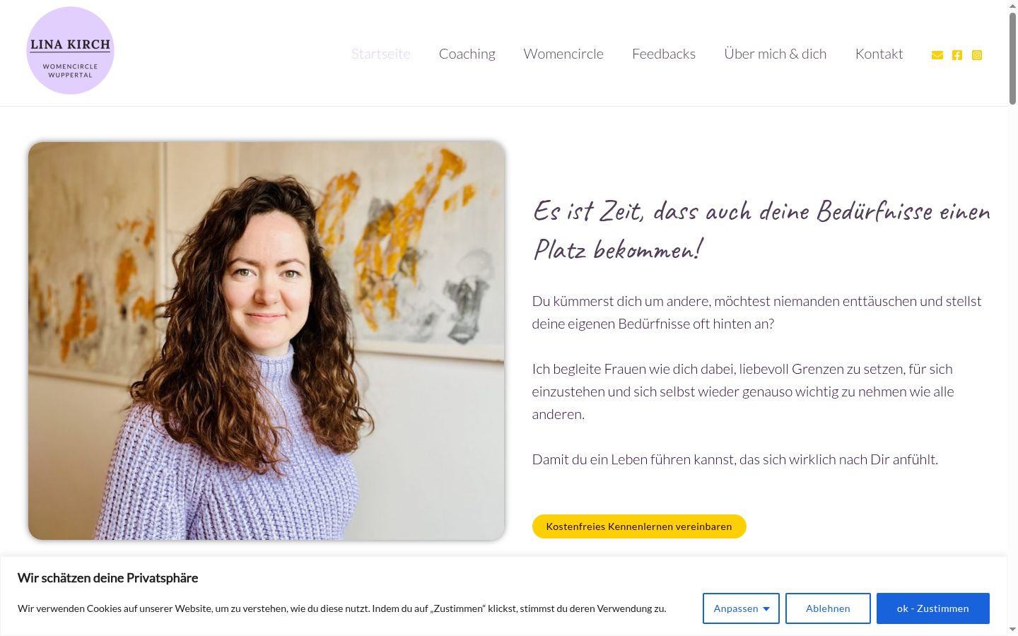 Screenshot des Einwilligungsbanners vor jeglicher Interaktion