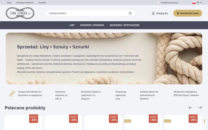 Screenshot van lina-sznura.pl