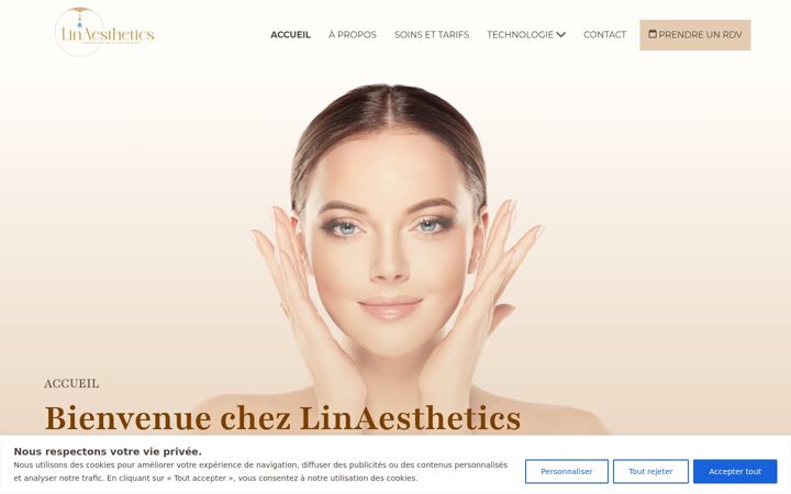 Screenshot of linaesthetic.ch