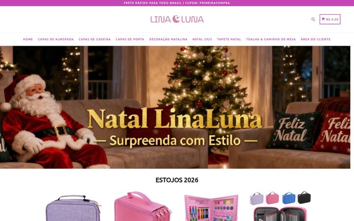 Screenshot of linaluna.com.br