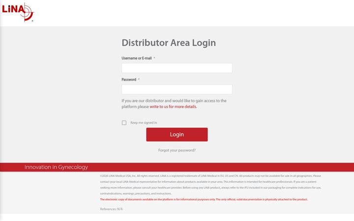 Screenshot of linasales.com