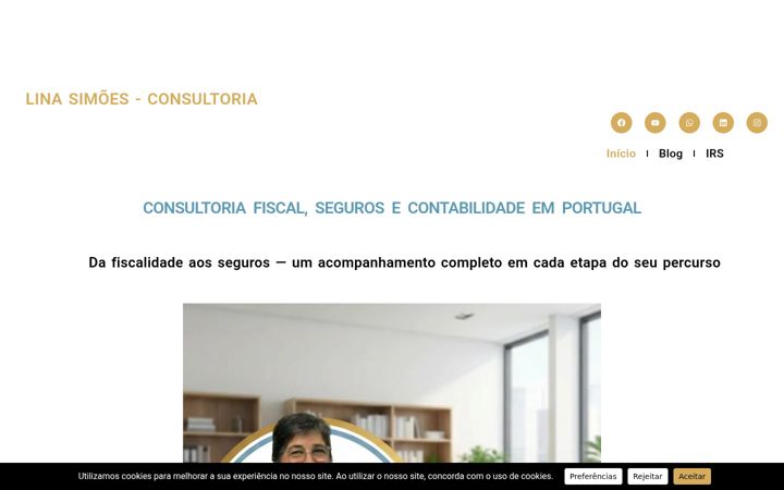 Screenshot of linasimoes.com