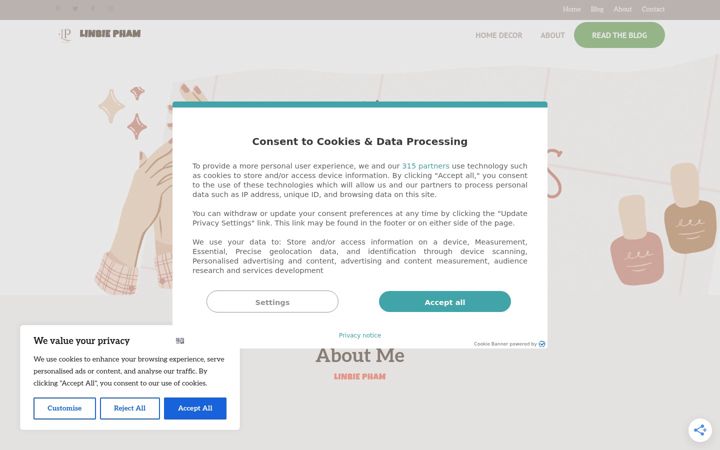 Screenshot of linbiepham.com