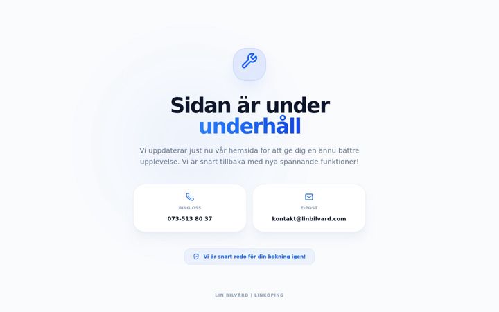 Screenshot of linbilvard.com