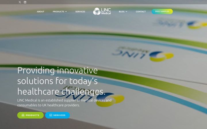 Screenshot of linc-medical.co.uk