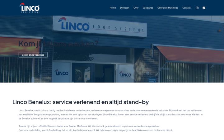 Screenshot of linco-benelux.nl