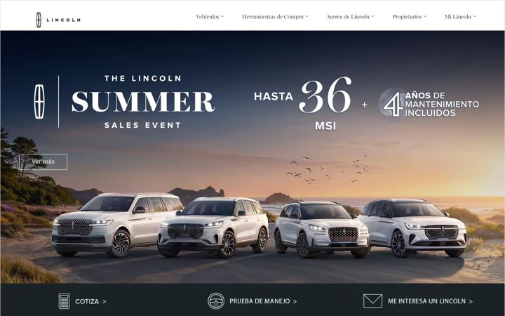 Screenshot of lincoln.mx