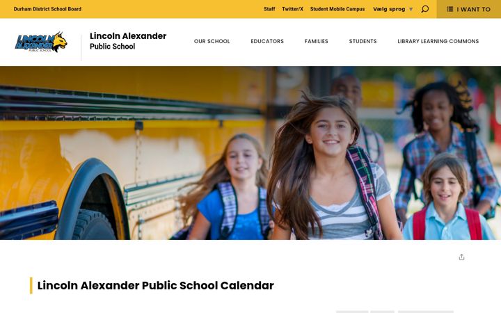 Screenshot of lincolnalexander-calendar.ddsb.ca