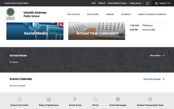 Screenshot of lincolnavenue.ddsb.ca
