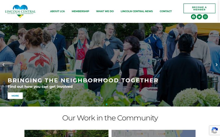 Screenshot of lincolncentral.org