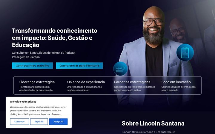 Screenshot of lincolnsantana.com.br
