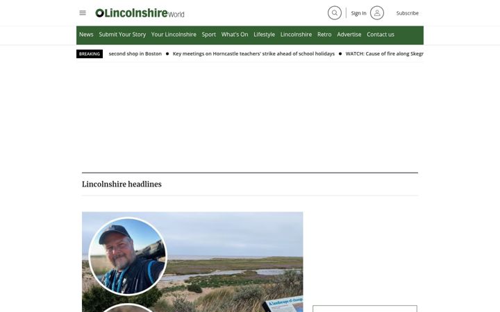 Screenshot of lincolnshireworld.com