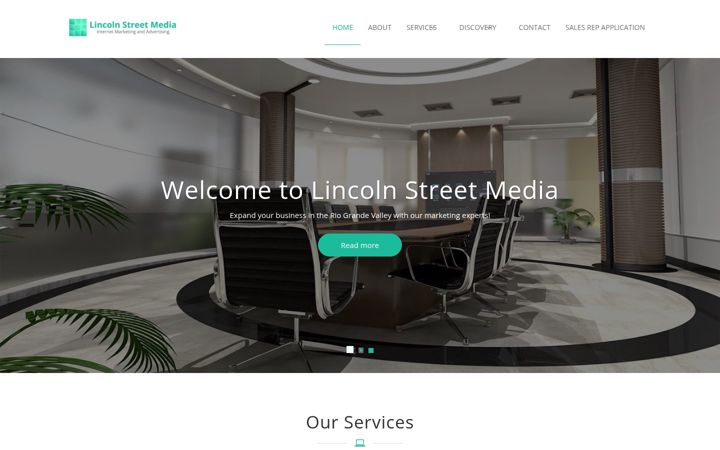 Screenshot of lincolnstreetmedia.com