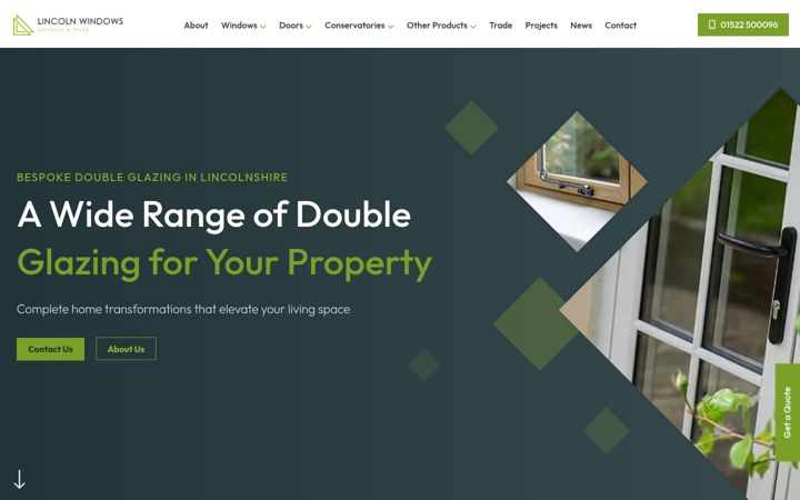 Screenshot of lincolnwindows.co.uk