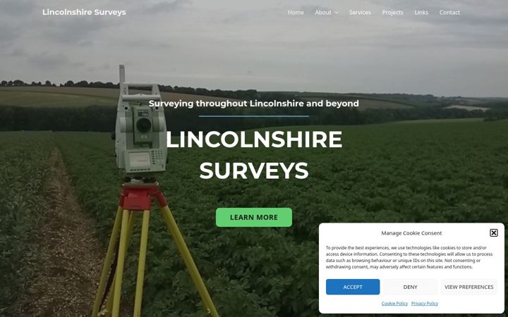 Screenshot of lincs-surveys.co.uk