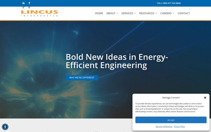 Screenshot of lincusenergy.com