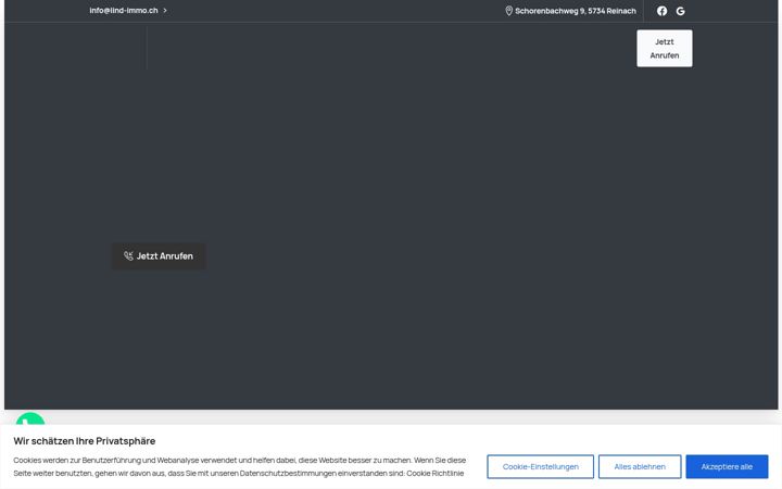 Screenshot of lind-immo.ch