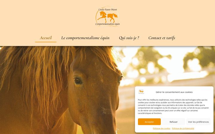 Screenshot of linda-comportementaliste-equin.fr
