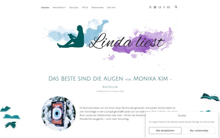 Screenshot of linda-liest.de