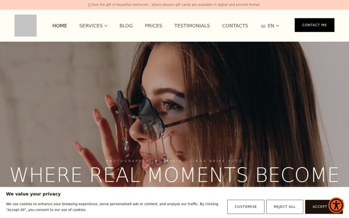 Screenshot of lindabrikefoto.com