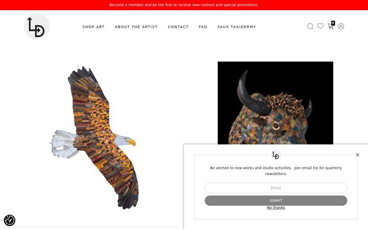 Screenshot of lindadollahanart.com