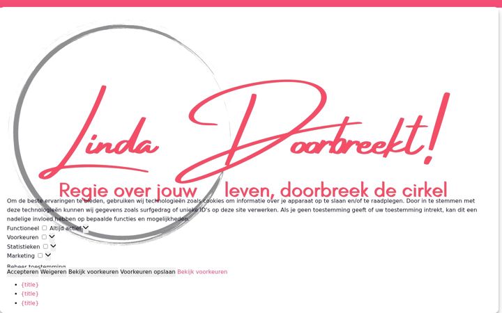 Screenshot of lindadoorbreekt.nl