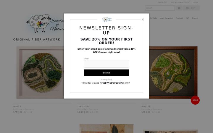 Screenshot of lindadoucetteartist.com
