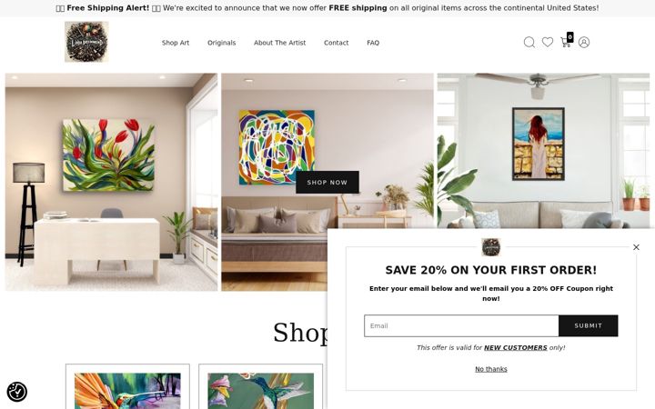 Screenshot of lindadrummondart.com