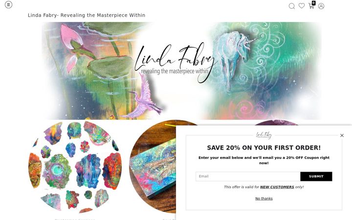 Screenshot of lindafabry.com