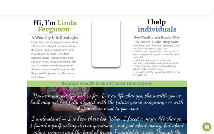 Screenshot of lindaferguson.com