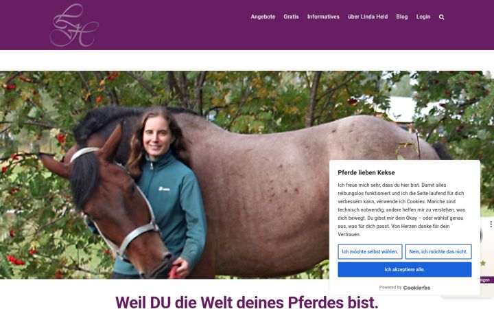 Screenshot of lindaheld.com