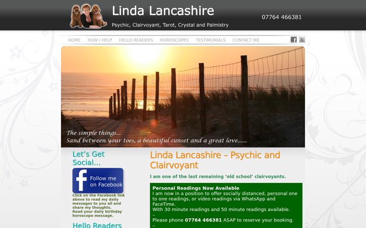 Screenshot of lindalancashire.co.uk